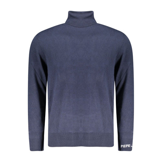 Blue Cotton Men Sweater
