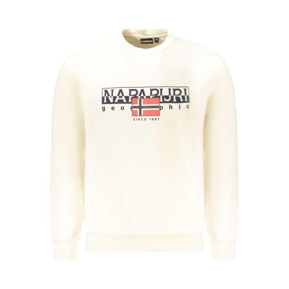 Beige Cotton Men Sweater