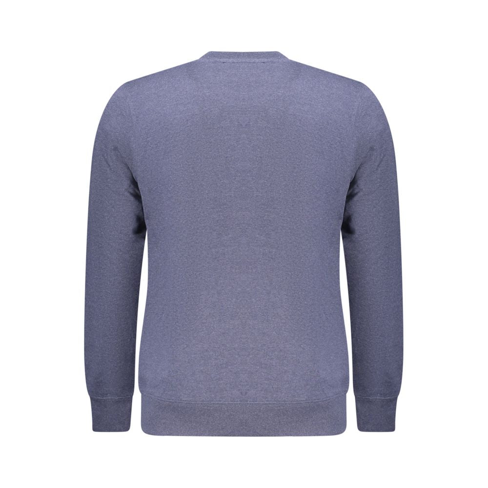 Blue Cotton Men Sweater