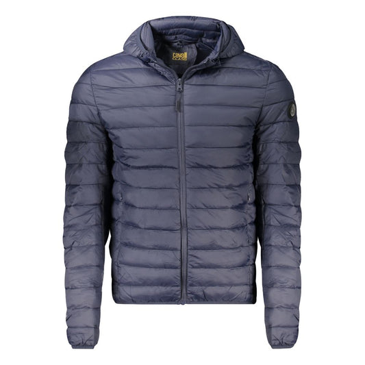 Blue Polyester Men Jacket