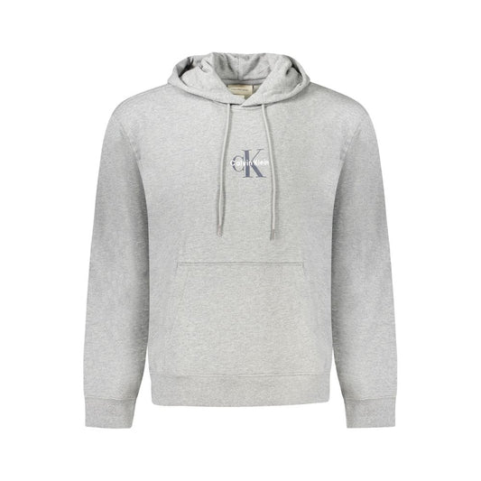 Gray Cotton Mens Hooded Sweater