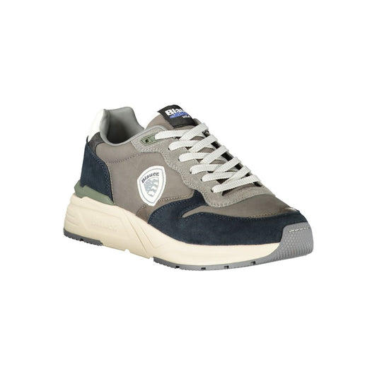 Gray Leather Men Sneaker