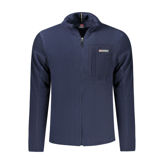 Blue Polyester Men Sweater