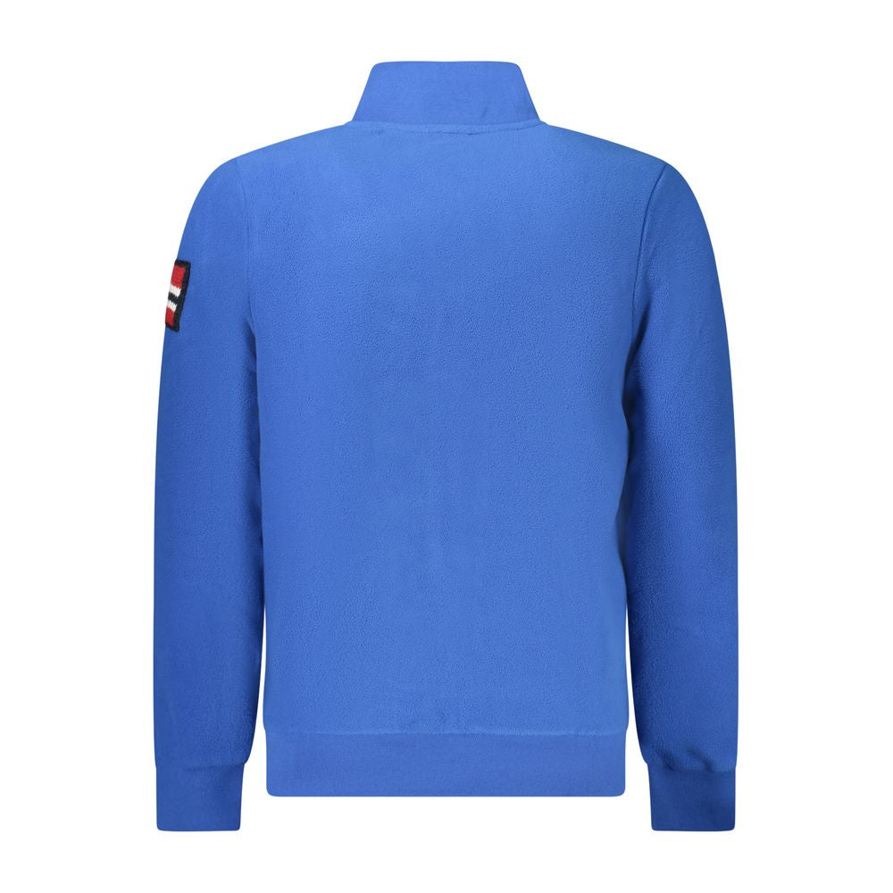 Blue Polyester Men Sweater