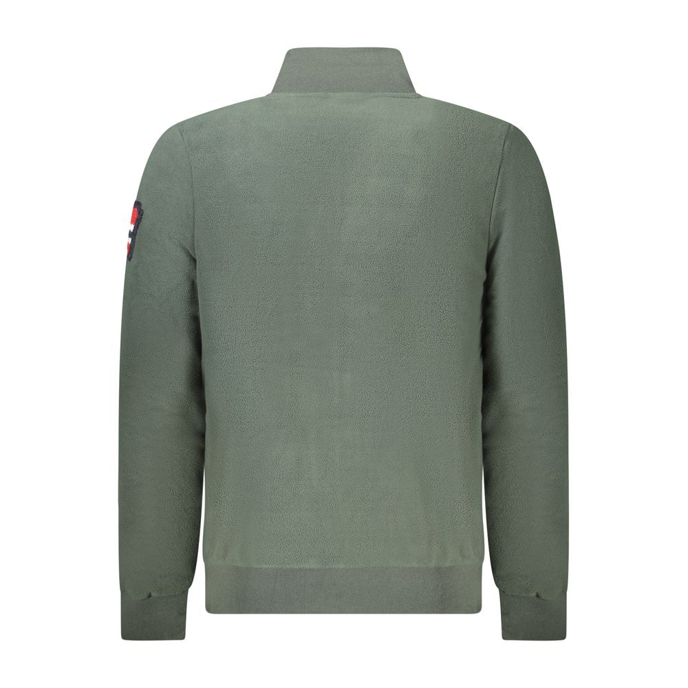 Green Polyester Men Sweater
