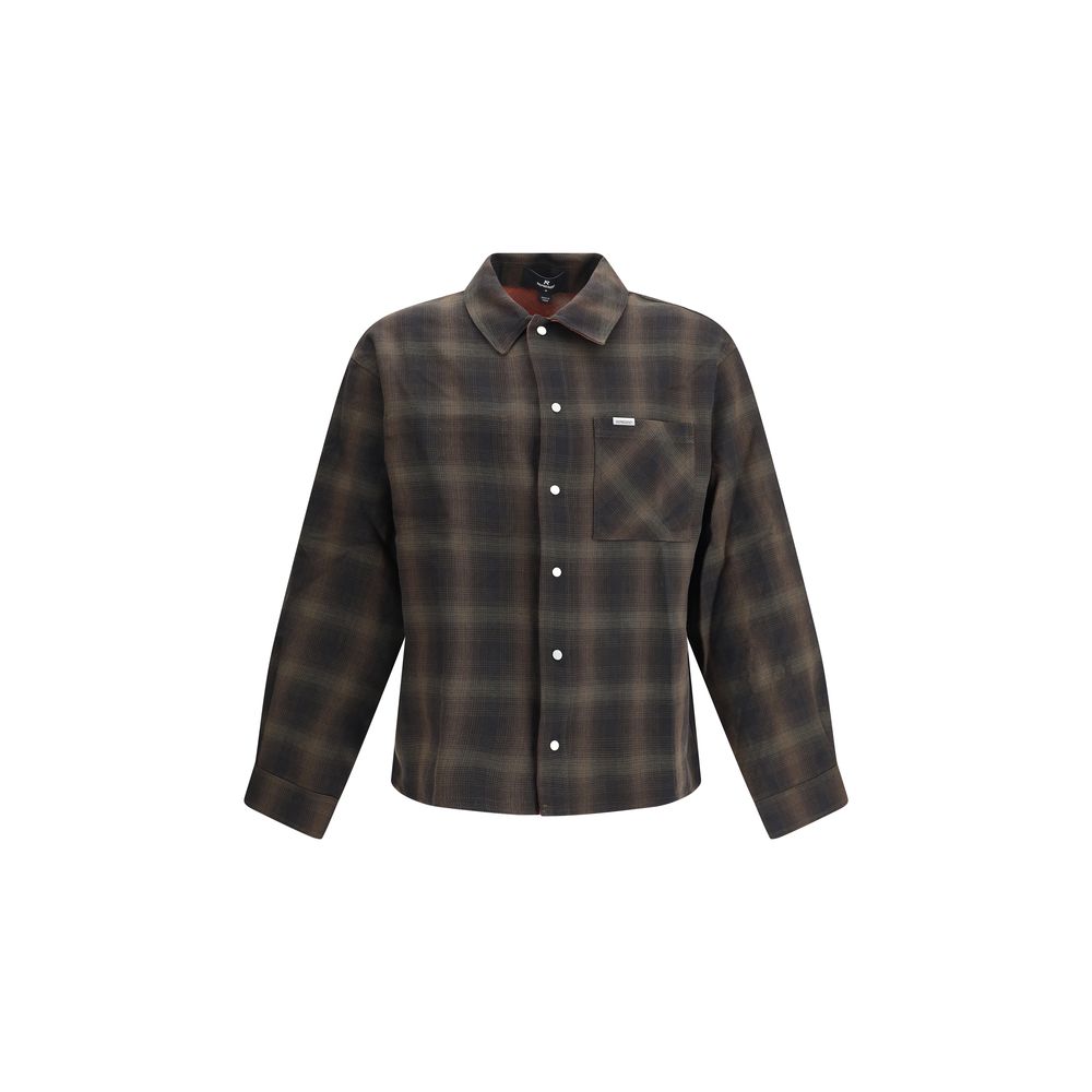 Brown Cotton Pattern Shirt