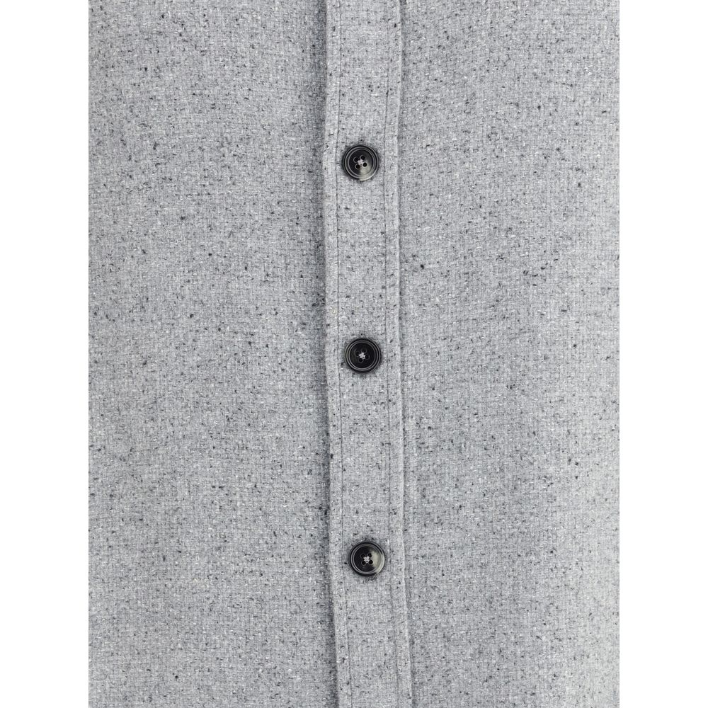 Gray Cashmere Dress Shirt