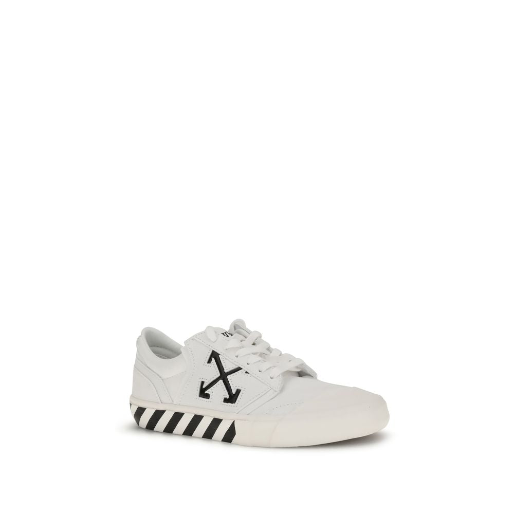 White Calf Leather Bos Taurus Low Top Sneakers