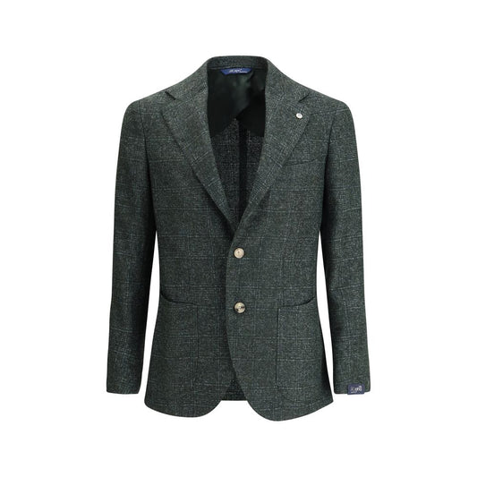 Green Fleece Wool Blazer