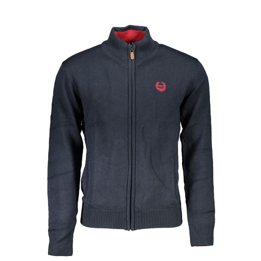 Blue Cotton Men's Cardigan