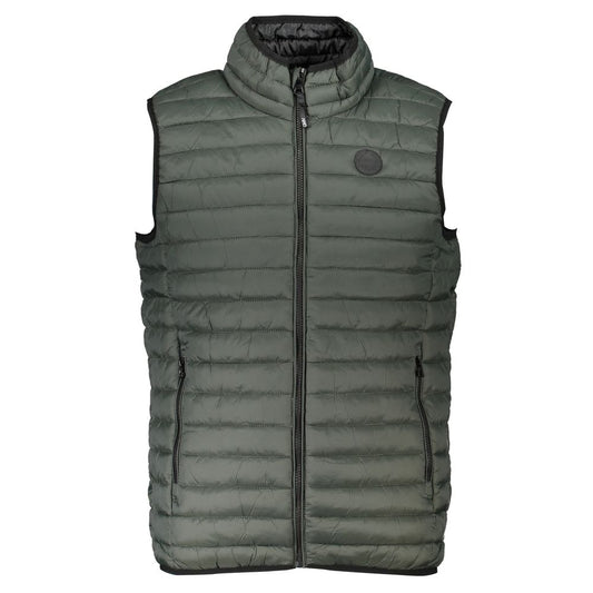Green Polyamide Sleveless Jacket