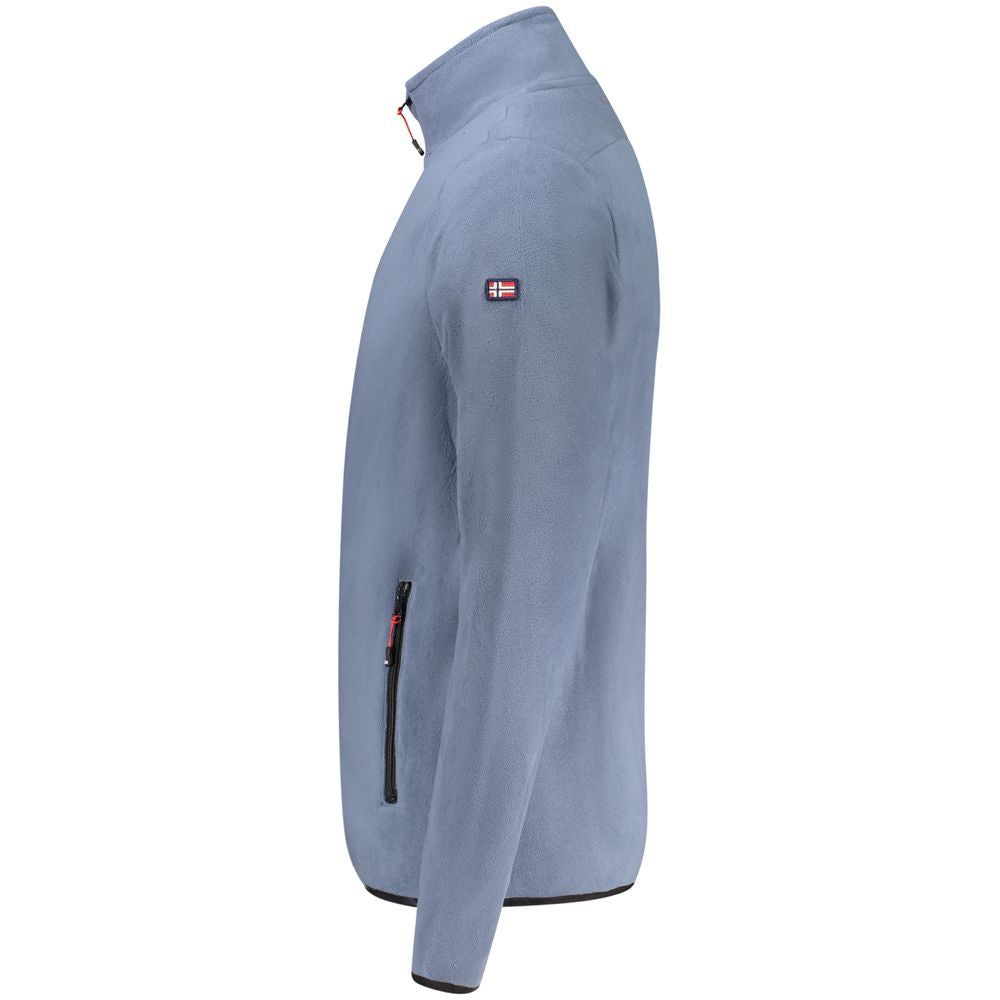 Blue Polyester Men Sweater