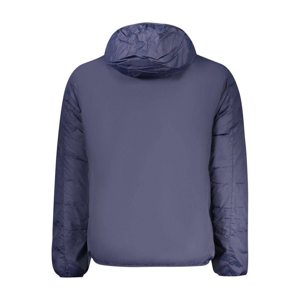 Blue Polyester Men Jacket