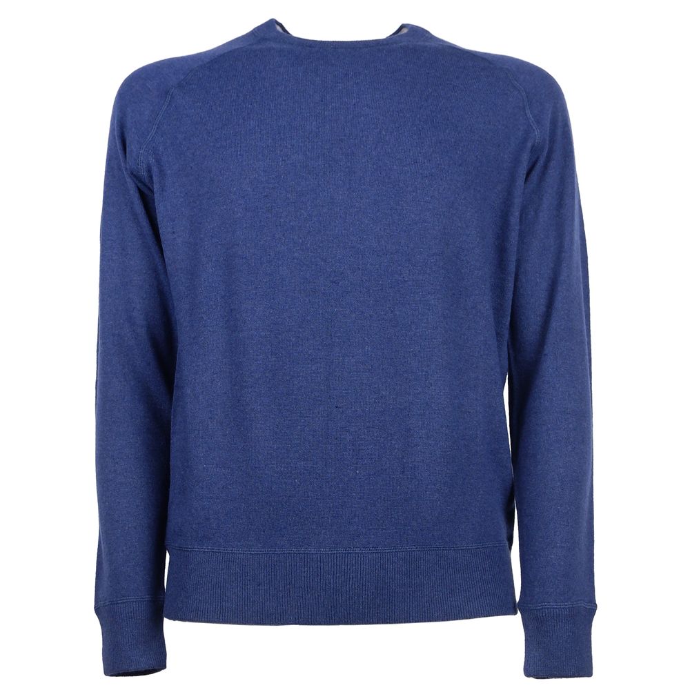Blue Cashmere Men Sweater