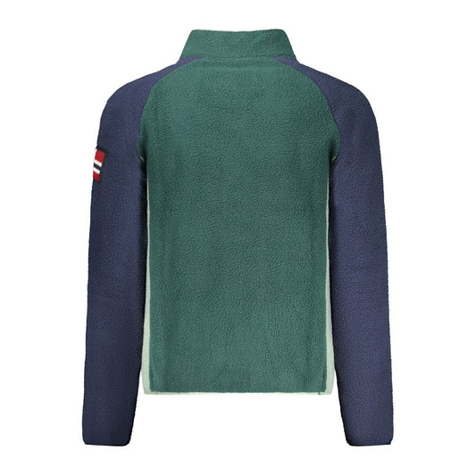 Green Polyester Men Sweater
