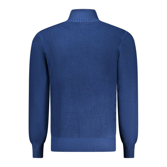 Blue Nylon Men Sweater