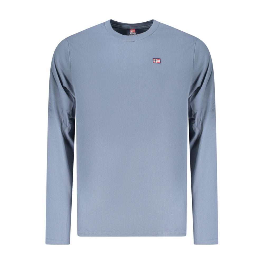 Blue Cotton Men T-Shirt