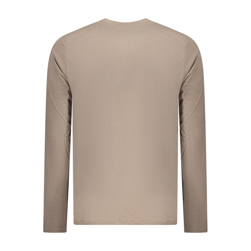 Brown Cotton Men T-Shirt