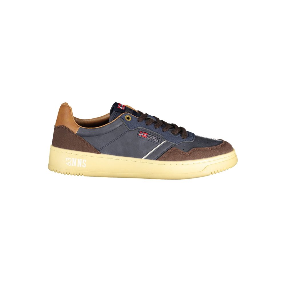 Blue Polyester Men Sneaker