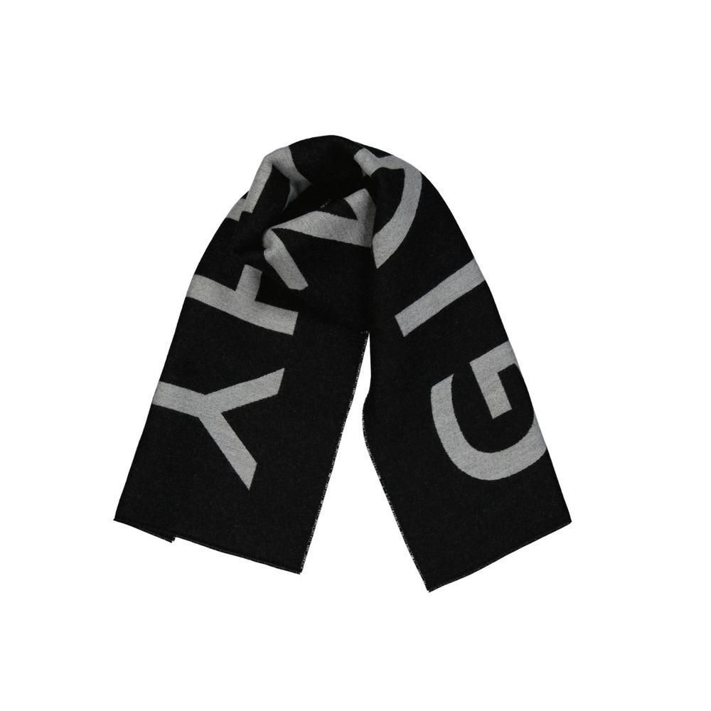 Black Virgin Wool Scarf