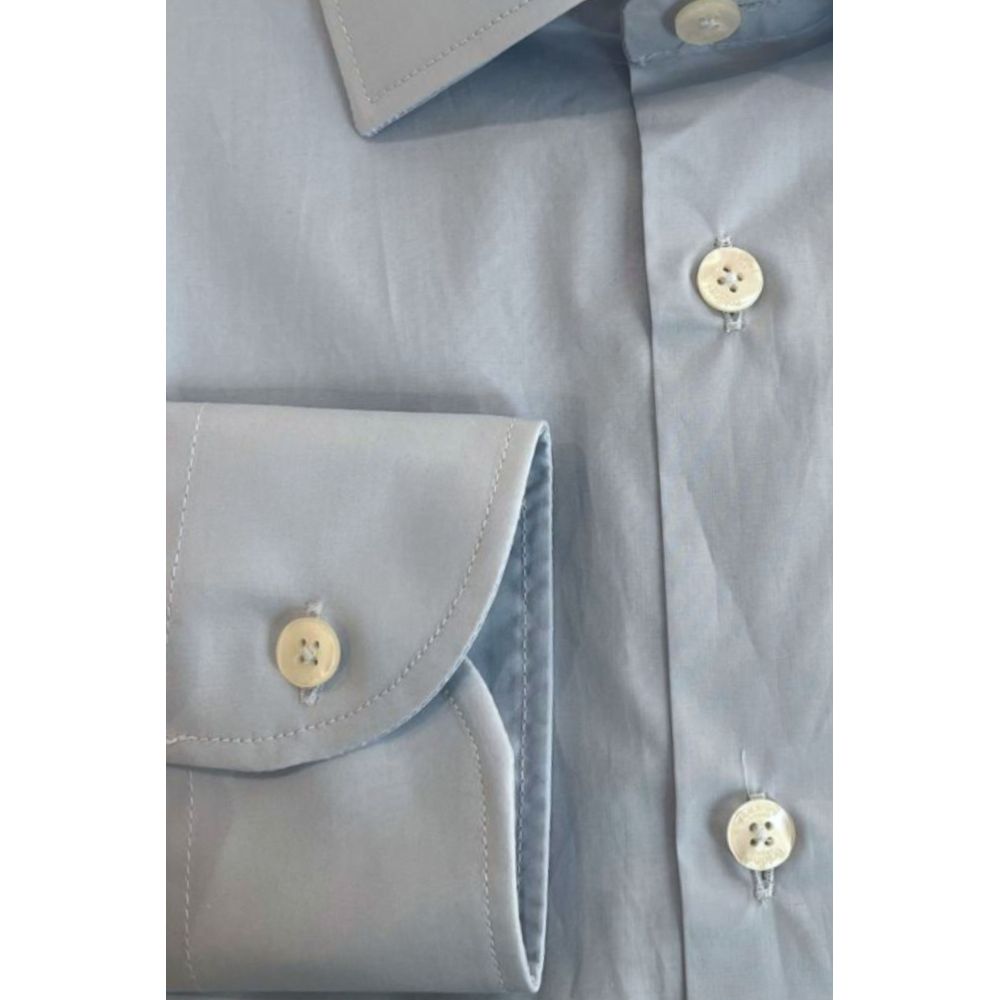 Light Blue Cotton Men Shirt