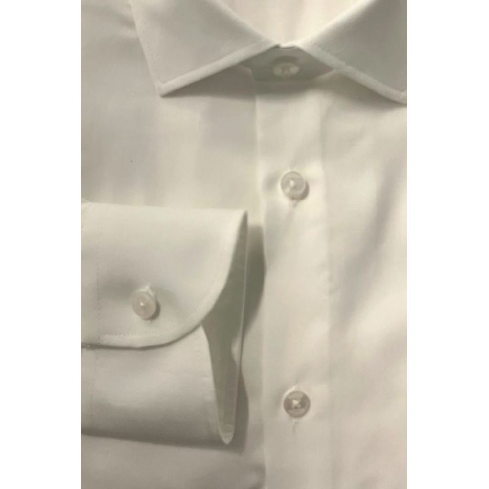 White Cotton Men Shirt