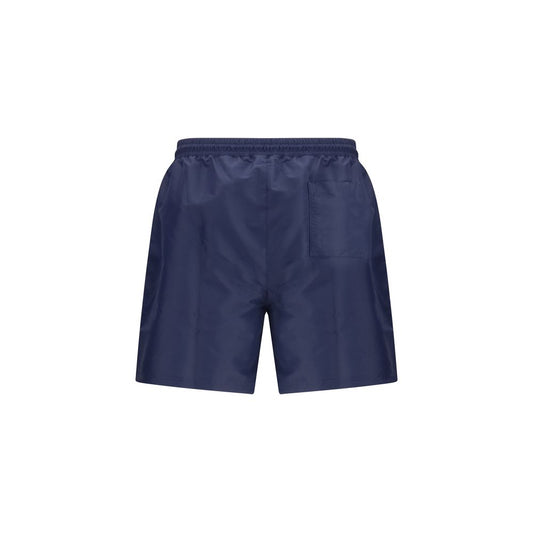 Blue Polyester Swim Shorts