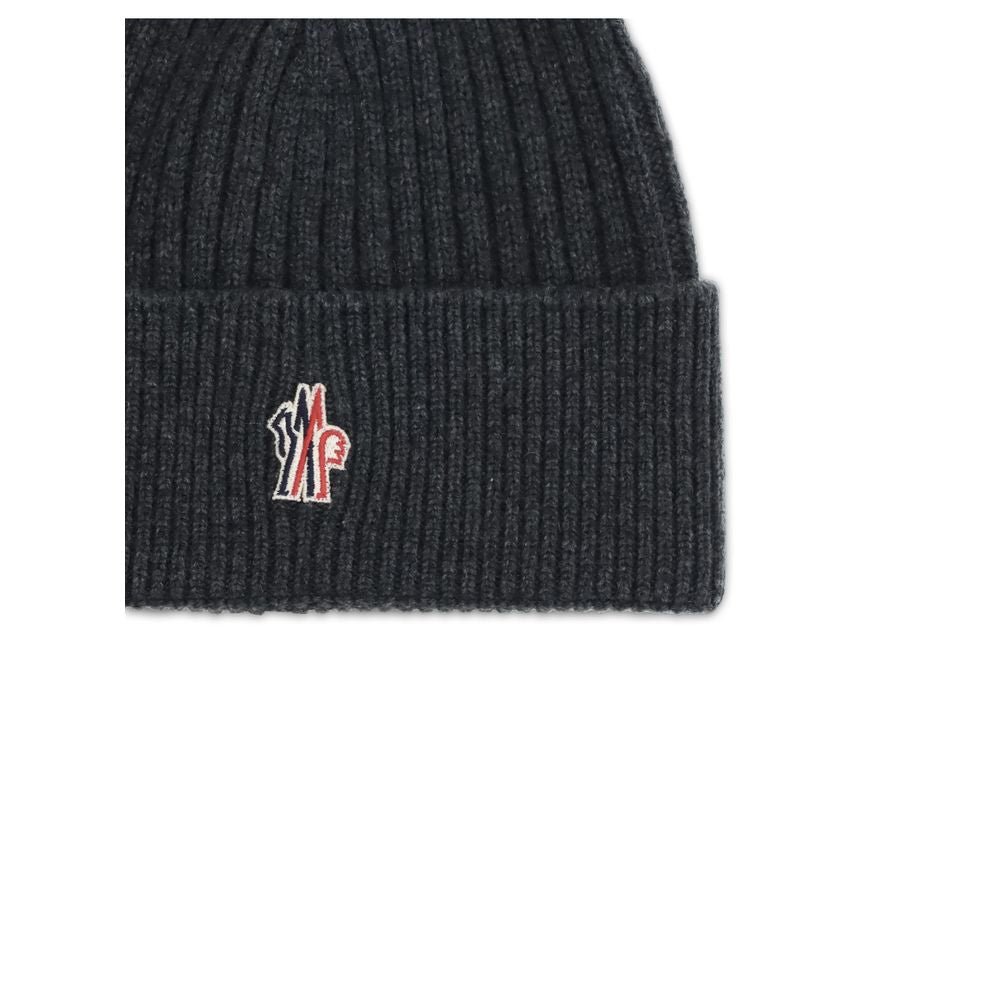 Black Merino Wool Beanie