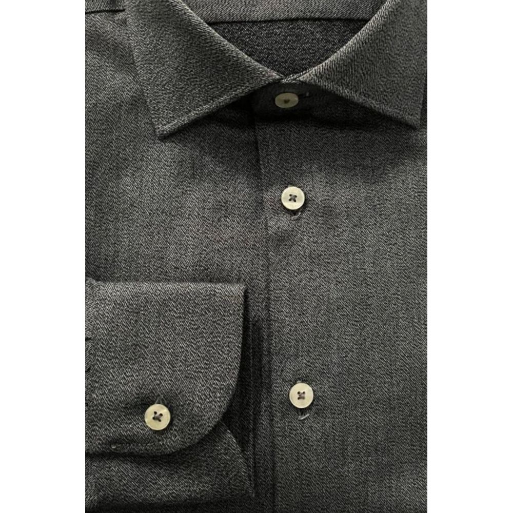 Gray Cotton Men Shirt