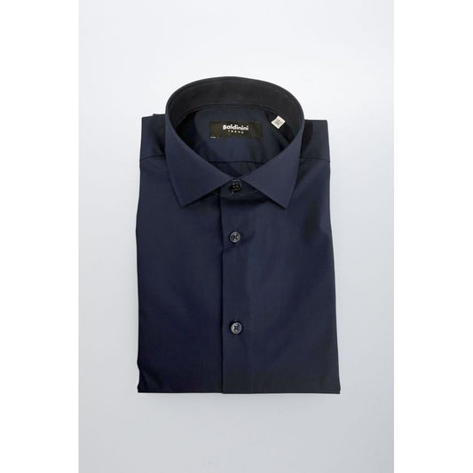 Blue Cotton Men Shirt