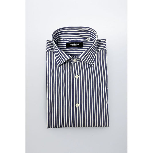 Blue Cotton Men Shirt