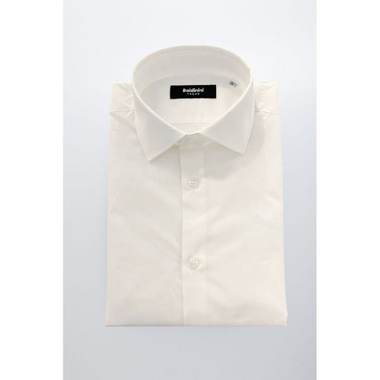 White Cotton Men Shirt