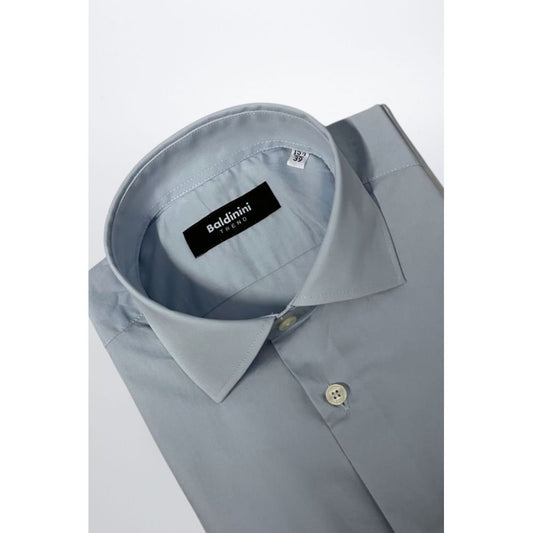 Light Blue Cotton Men Shirt