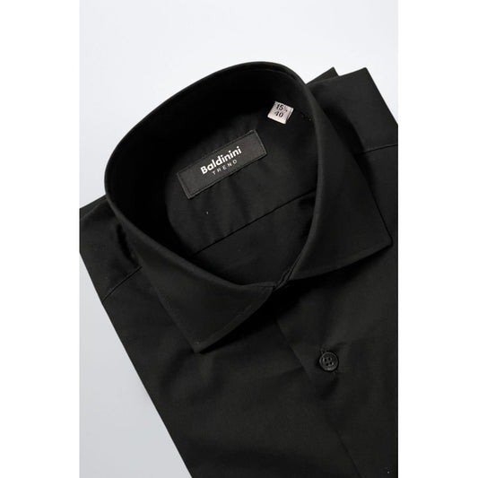Black Cotton Men's Shirt
