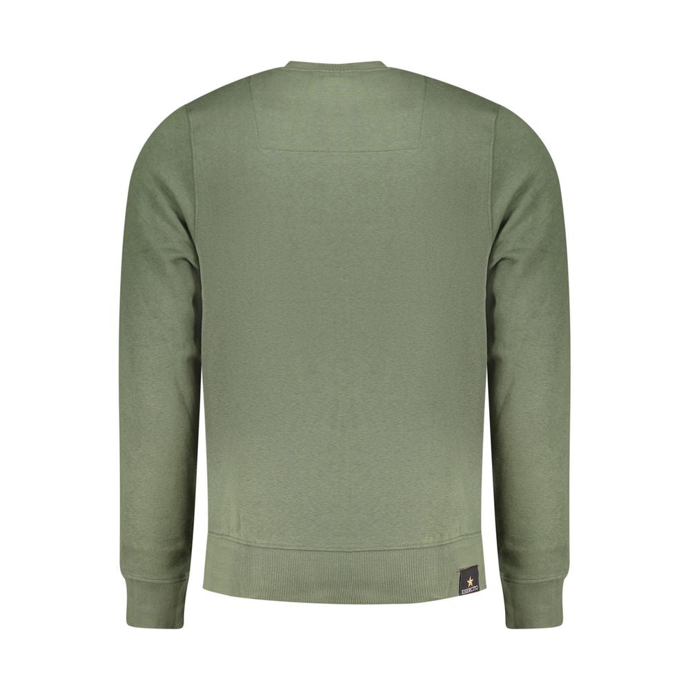 Green Cotton Men Sweater
