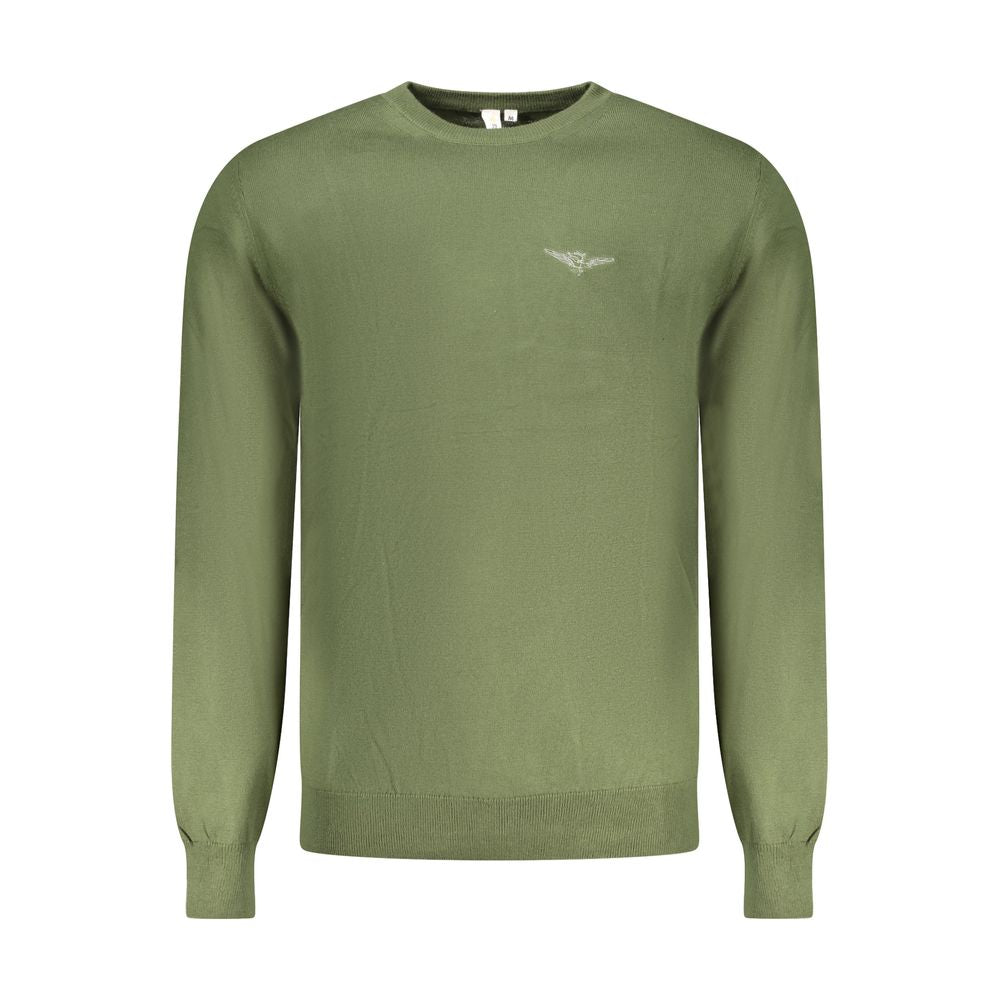 Green Cotton Men Sweater