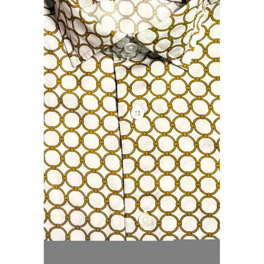 White Viscose Men Shirt