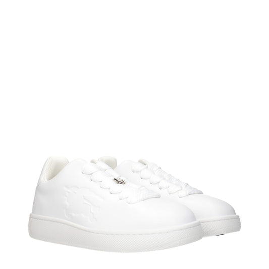White Leather Low Top Sneakers