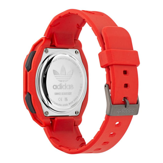 Red Rubber Digital Watch