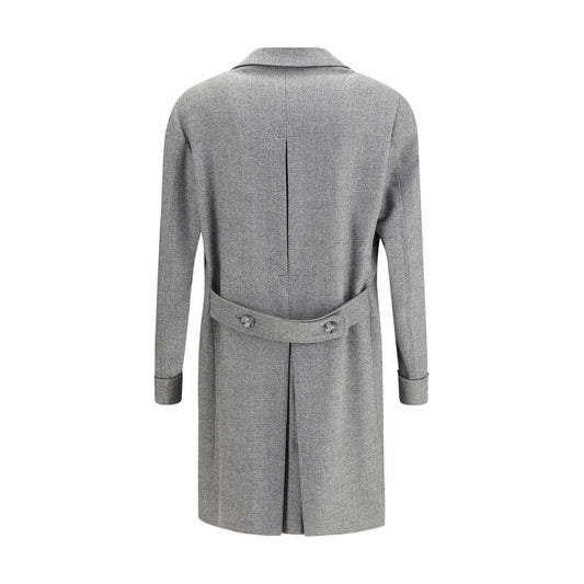 Gray Fleece Wool Coat