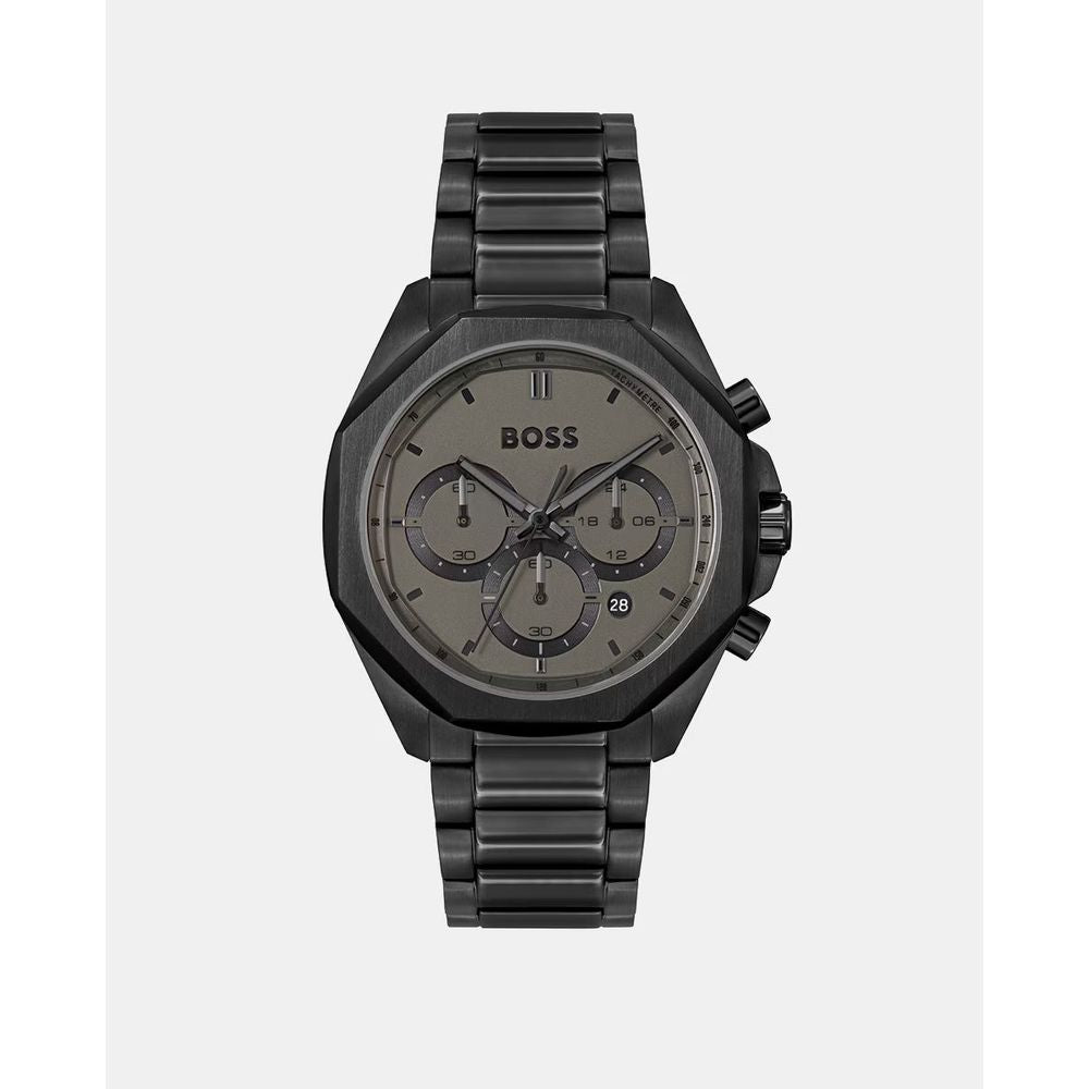 Black Stainless Steel Dress Watch