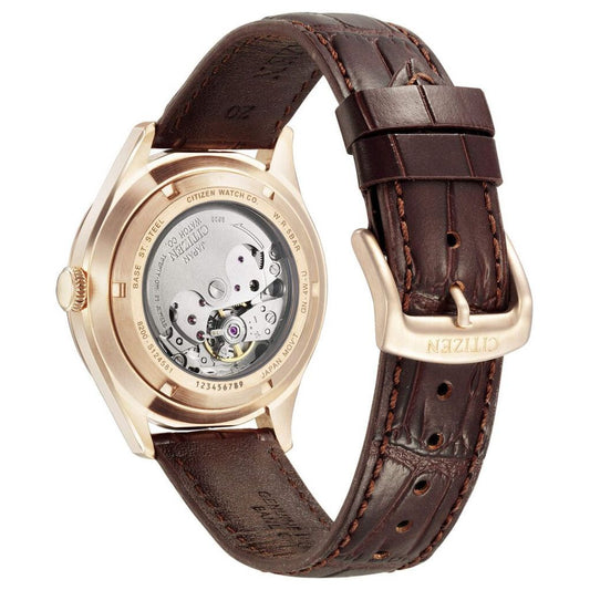 Brown Leather Dress Watch