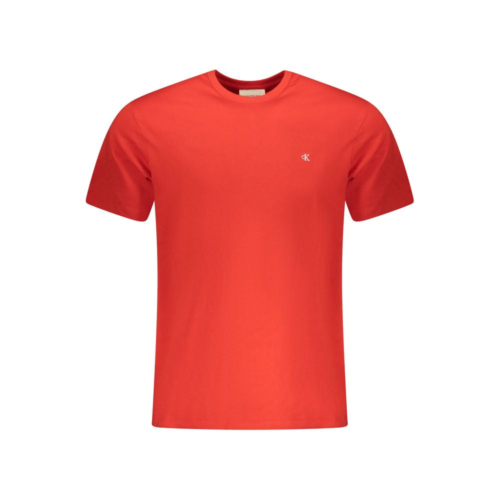Red Cotton Men T-Shirt