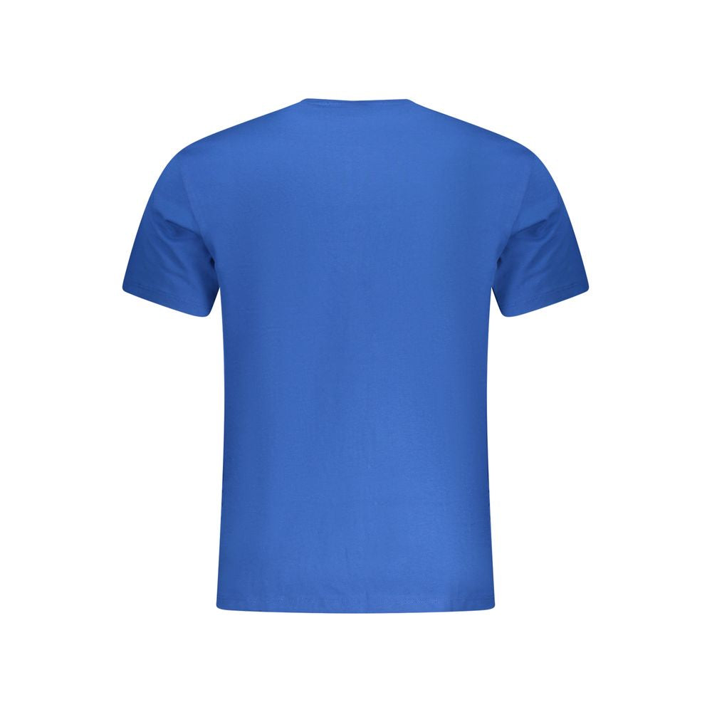 Blue Cotton Men T-Shirt