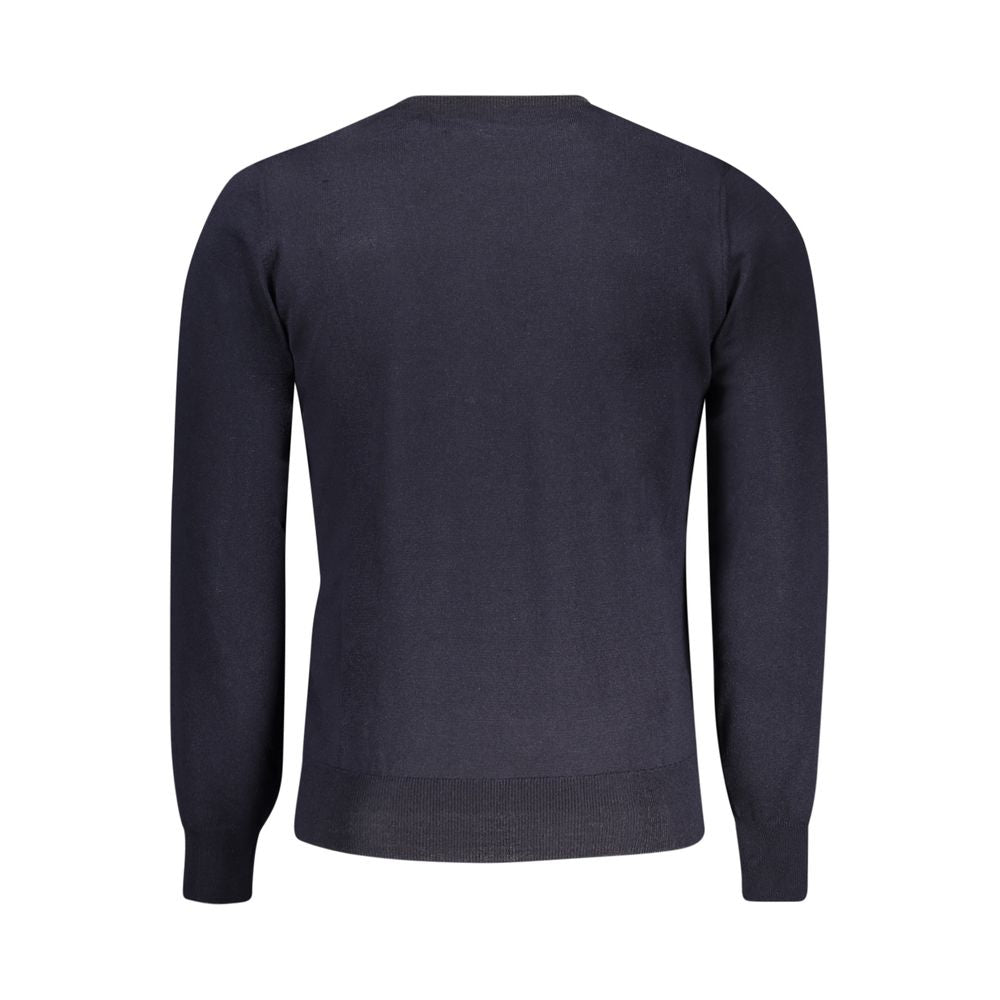 Blue Wool Men Sweater