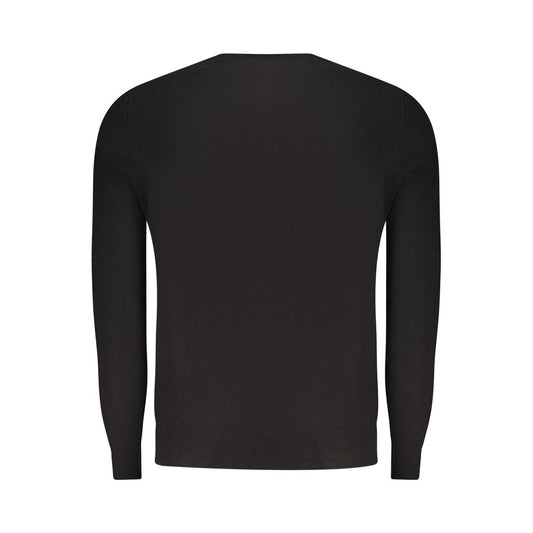 Black Viscosa Men Sweater