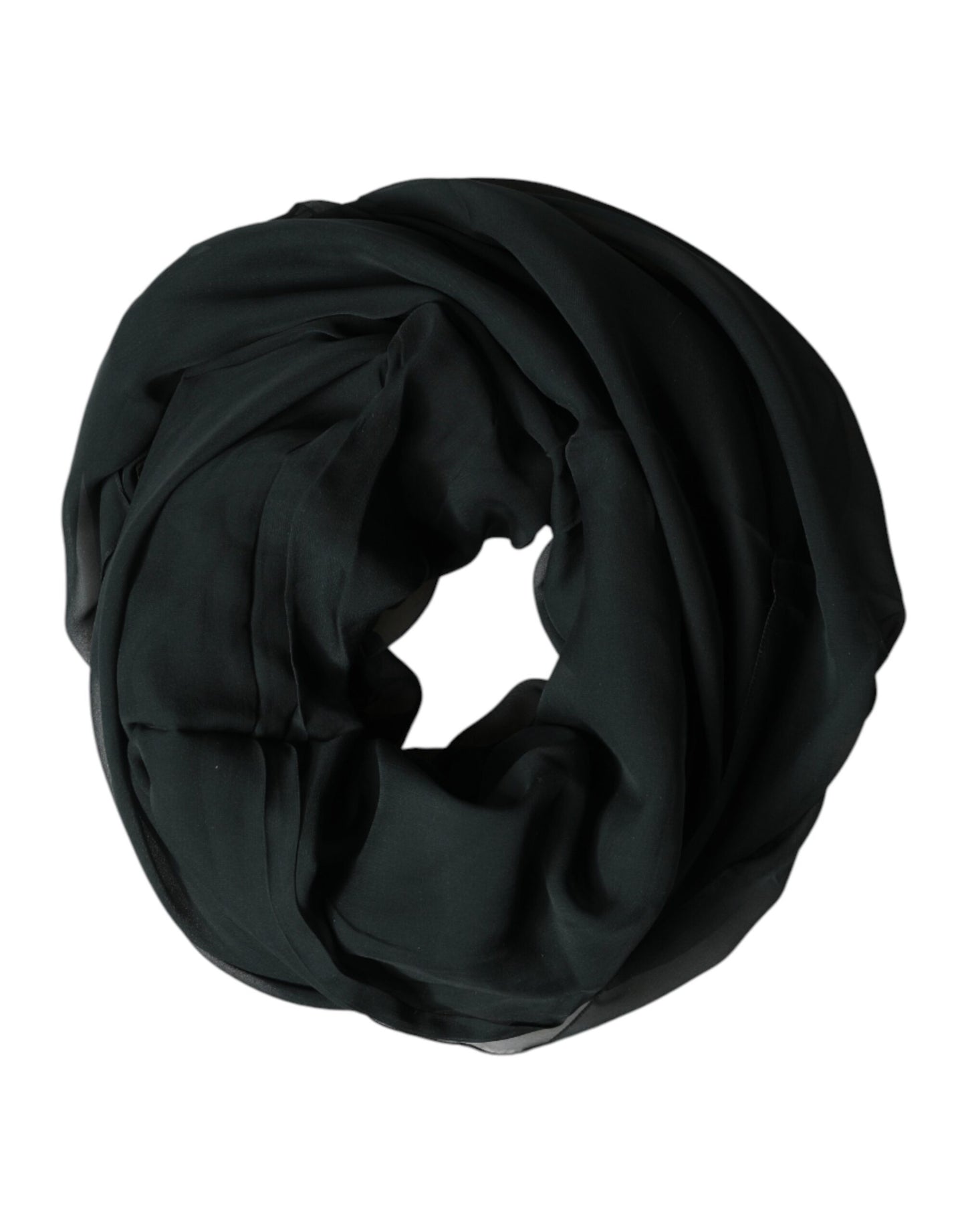 Dark Green Stole Silk Neck Wrap Shawl  Scarf