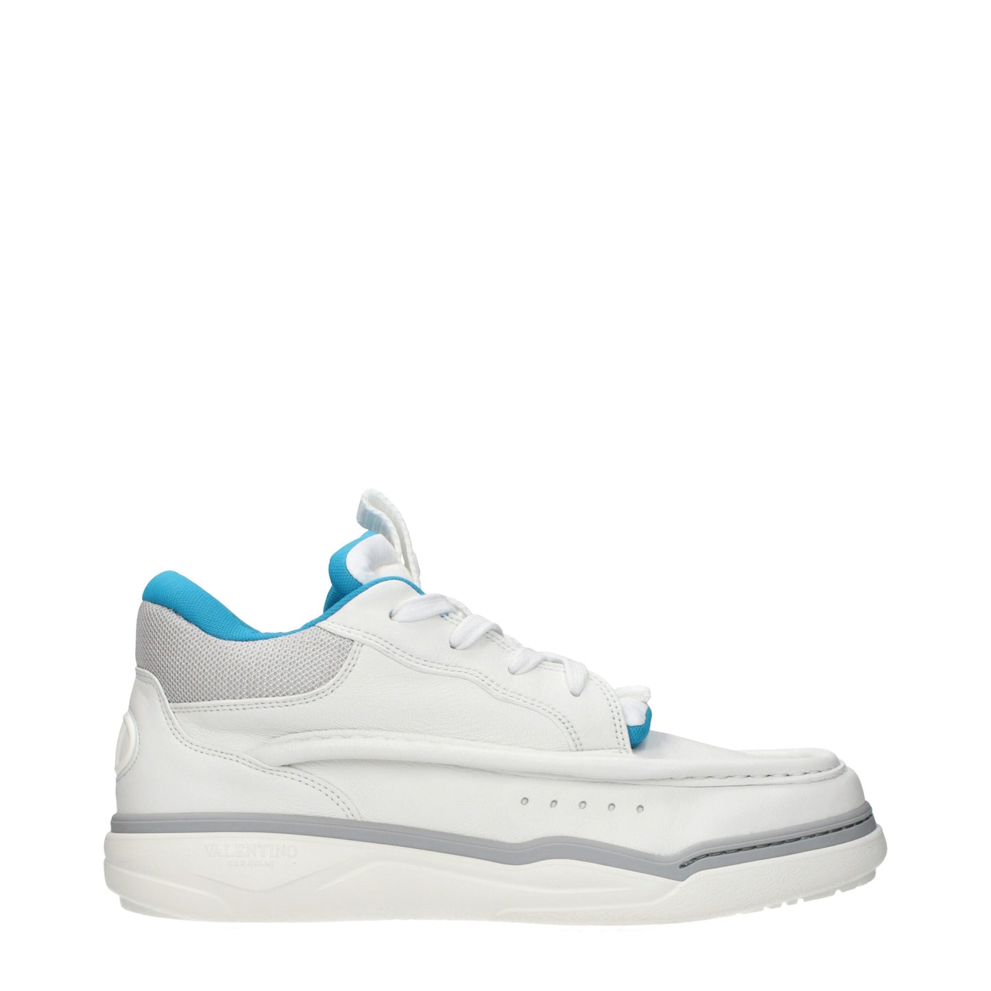 White Leather Low Top Sneakers