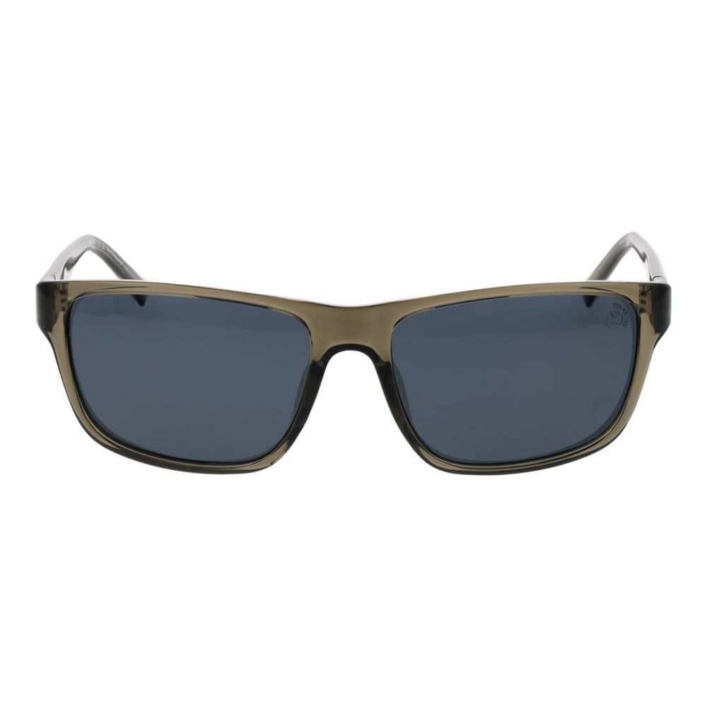 Green Stainless Steel Sunglasses
